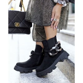 S.Barski Botas femininas pretas quentes Botas Jodhpur Visione preto 1