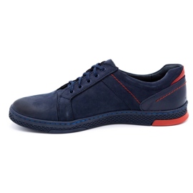 KOMODO Sapatos casuais de couro masculino 883LK azul marinho azul-marinho 1