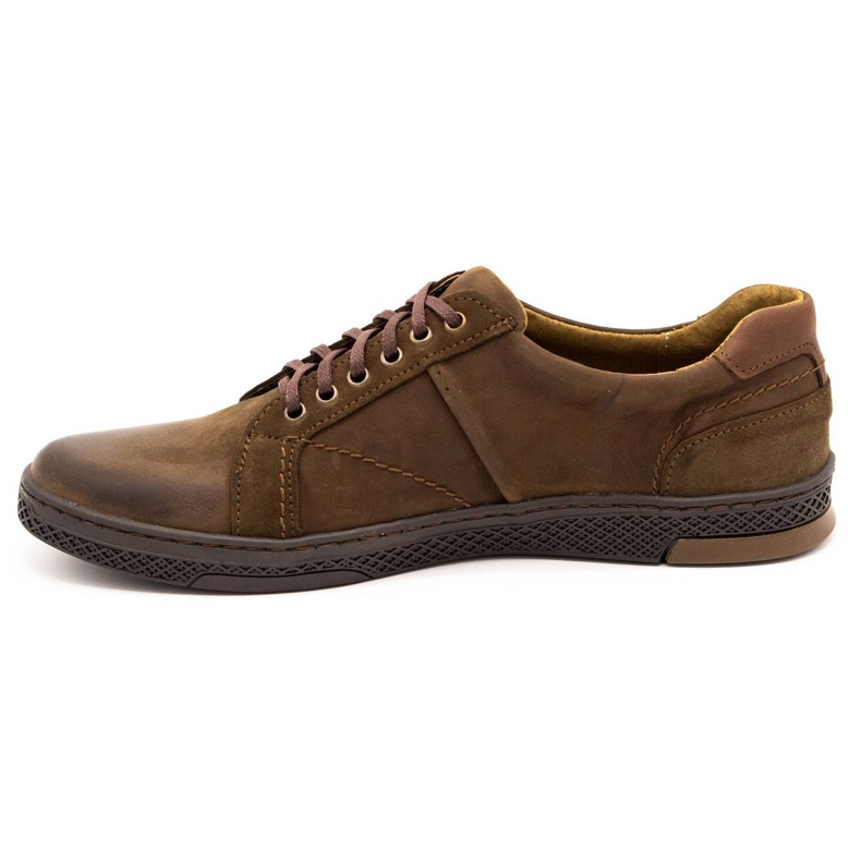 KOMODO Sapatos masculinos de couro casual 884K marrom 1