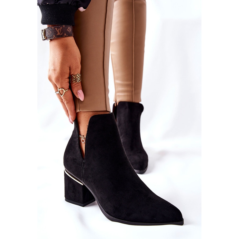 PS1 Botas femininas de camurça com recortes preto Noel 1 PS1 Botas femininas de camurça com recortes preto Noel 1