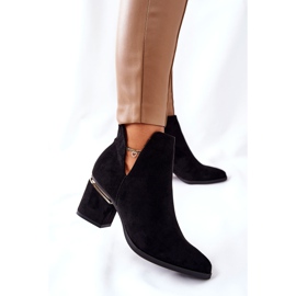 PS1 Botas femininas de camurça com recortes preto Noel 2 PS1 Botas femininas de camurça com recortes preto Noel 2