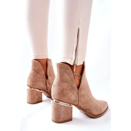 PS1 Botas de camurça feminina com recortes Khaki Noel cáqui 2 PS1 Botas de camurça feminina com recortes Khaki Noel cáqui 2