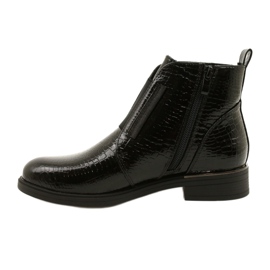 Botins envernizados com padrão animal Sergio Leone BT400 Preto 4
