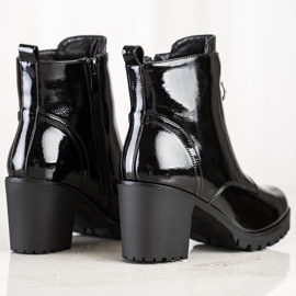 Bestelle Botas de couro envernizado preto 1