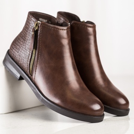 Clowse Botas com estampa de cobra casual castanho 2 Clowse Botas com estampa de cobra casual castanho 2