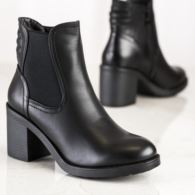 Lovery Botas clássicas em uma postagem preto 1 Lovery Botas clássicas em uma postagem preto 1