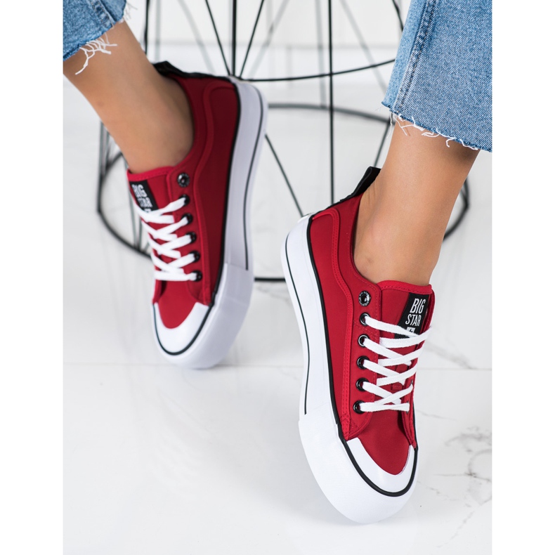 Tênis feminino Big Star II274025 vermelho 1