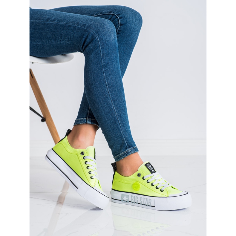 Tênis feminino Big Star II274022 amarelo 1