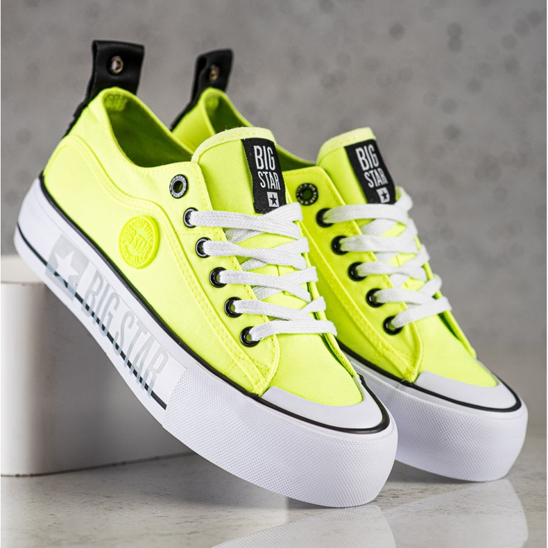 Tênis feminino Big Star II274022 amarelo 2