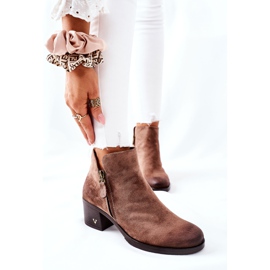 Vinceza Botas femininas camurça bege Bellarena castanho 1