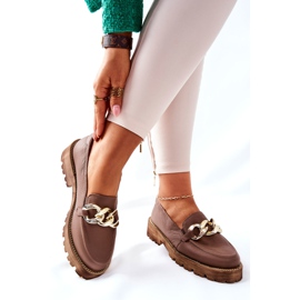 Nicole Mocassim feminino couro marrom Sthonto 1