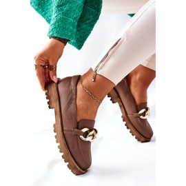 Nicole Mocassim feminino couro marrom Sthonto castanho 2