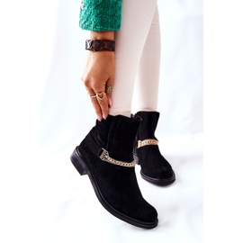 Botas de couro feminino Nicole Black Dome preto 1