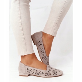 Mocassins Abertos Sergio Leone BL627 Cappuccino cinza 2