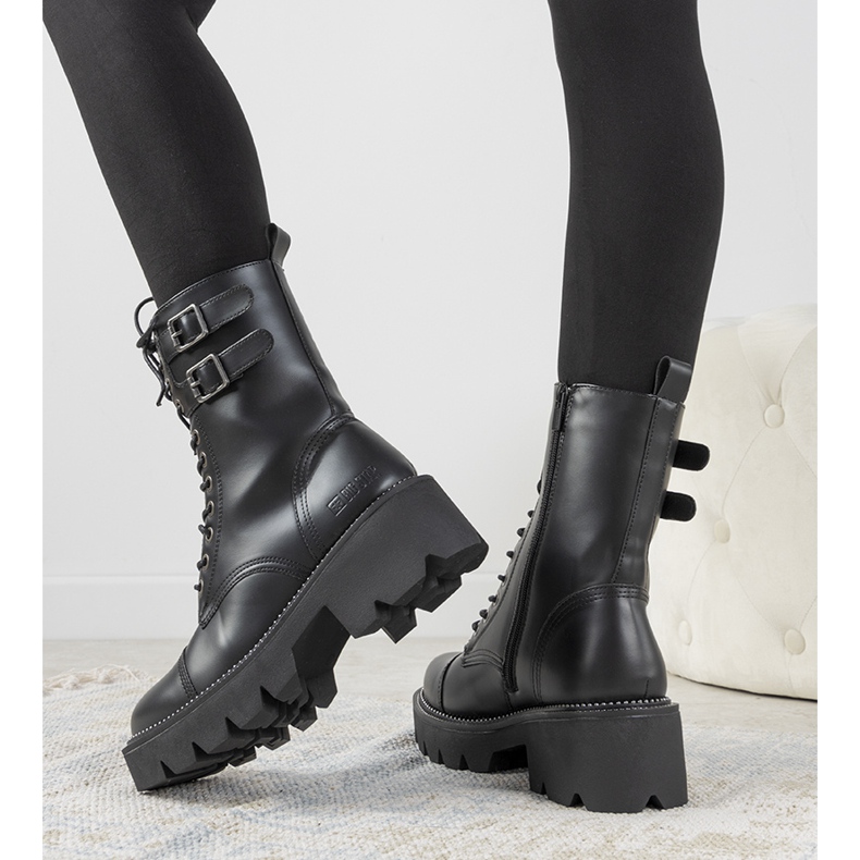 Botas pretas de cano alto Big Star femininas preto 1