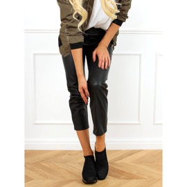 Sapatos esportivos pretos RQ316 de cunha preta 1