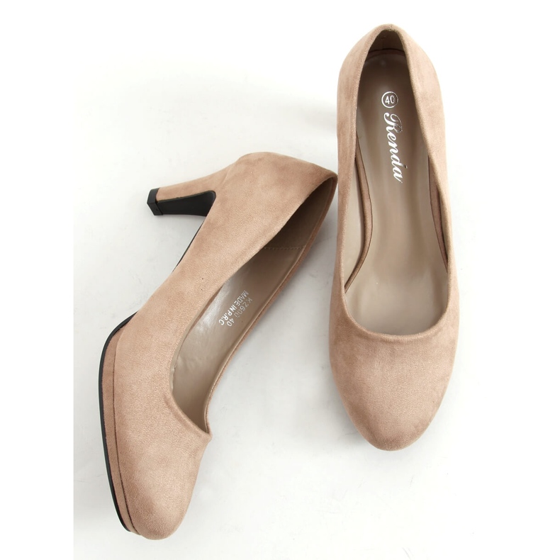 Bombas na plataforma bege KZ600 Khaki cáqui 1