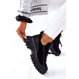 PS1 Tênis feminino esportivo tênis preto milhas 1