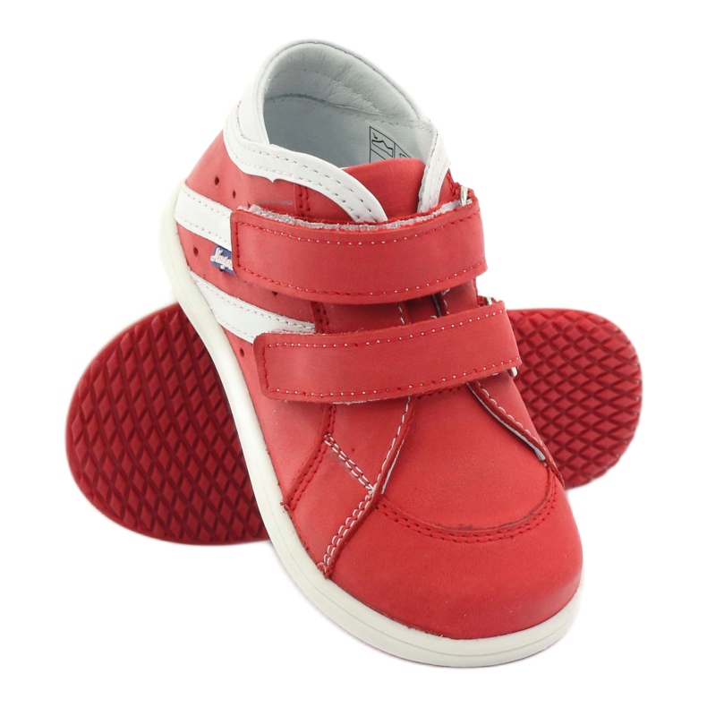 Hugotti Sapatos de couro Hugutti com velcro vermelho 3