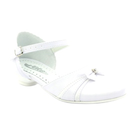 Bombas de comunhão bailarinas Miko 702 branco 1