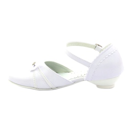 Bombas de comunhão bailarinas Miko 702 branco 2