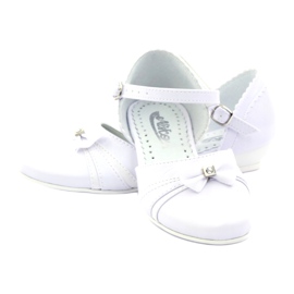Bombas de comunhão bailarinas Miko 702 branco 3