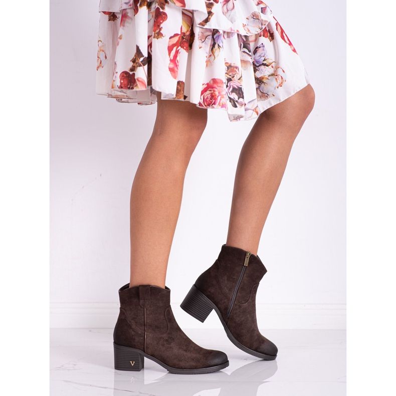 Botas de camurça confortáveis ​​VINCEZA castanho 2