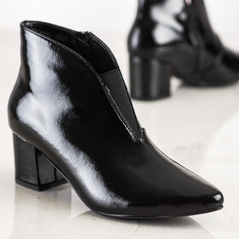 Botas lacadas VINCEZA preto 1