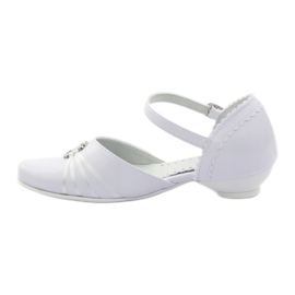 Bombas de comunhão bailarinas Miko 710 branco 2