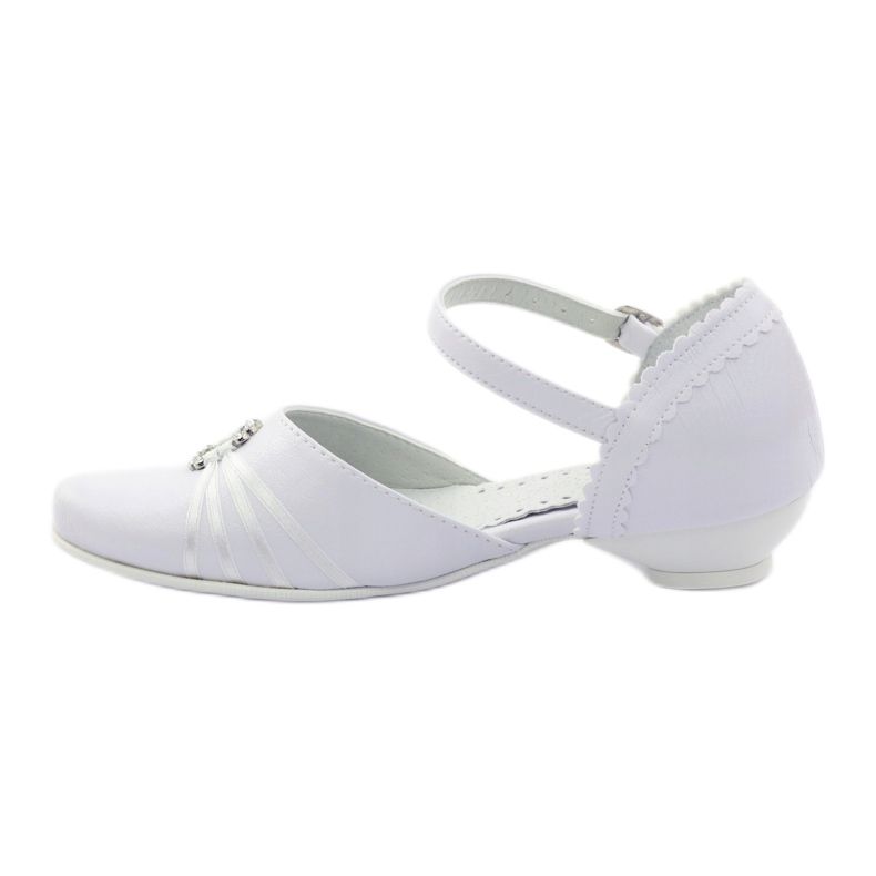 Bombas de comunhão bailarinas Miko 710 branco 2