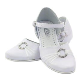 Bombas de comunhão bailarinas Miko 710 branco 3
