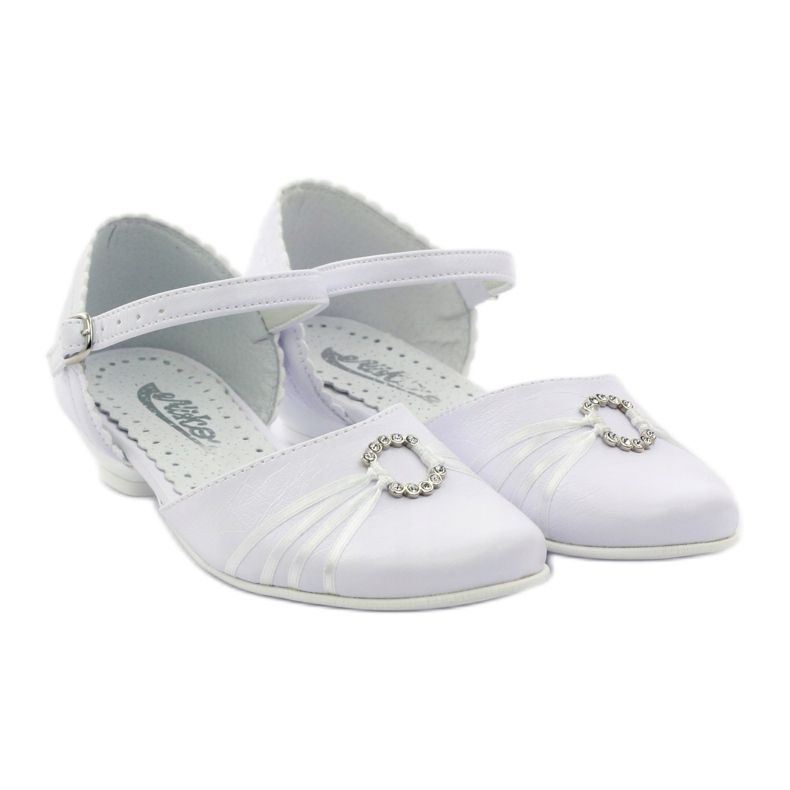 Bombas de comunhão bailarinas Miko 710 branco 4