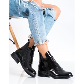 Filippo Botas elegantes laqueadas preto 2