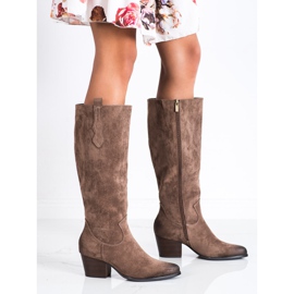 Botas de camurça confortáveis ​​VINCEZA castanho 2