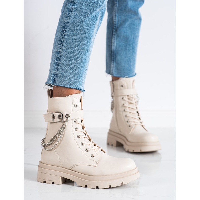 Bestelle Trabalhadores elegantes com corrente bege 2