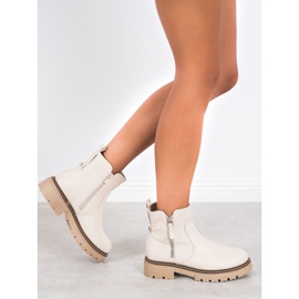 Evento Botas confortáveis ​​com zíper bege 2