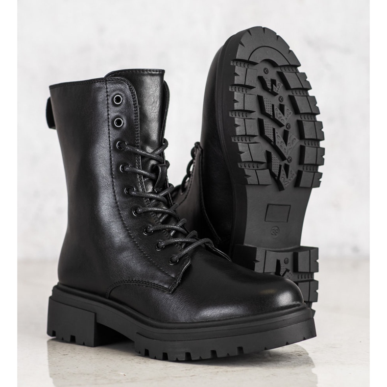 Evento Botas quentes com couro ecológico preto 1