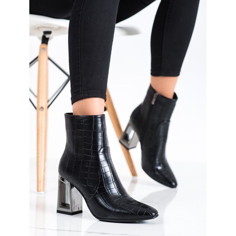 S. BARSKI Botas Com Salto Decorativo S.BARSKI preto 2