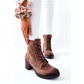 Vinceza Botas femininas de salto alto, camurça quente bege Dunaff marrom 1