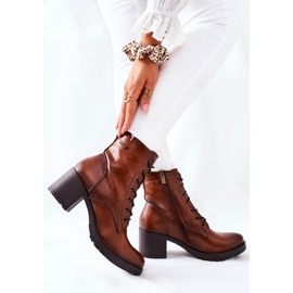 Vinceza Botas de salto feminino quentes Camel Dunaff marrom 1