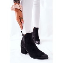 Vinceza Botas femininas de salto alto camurça preta Carrick preto 1