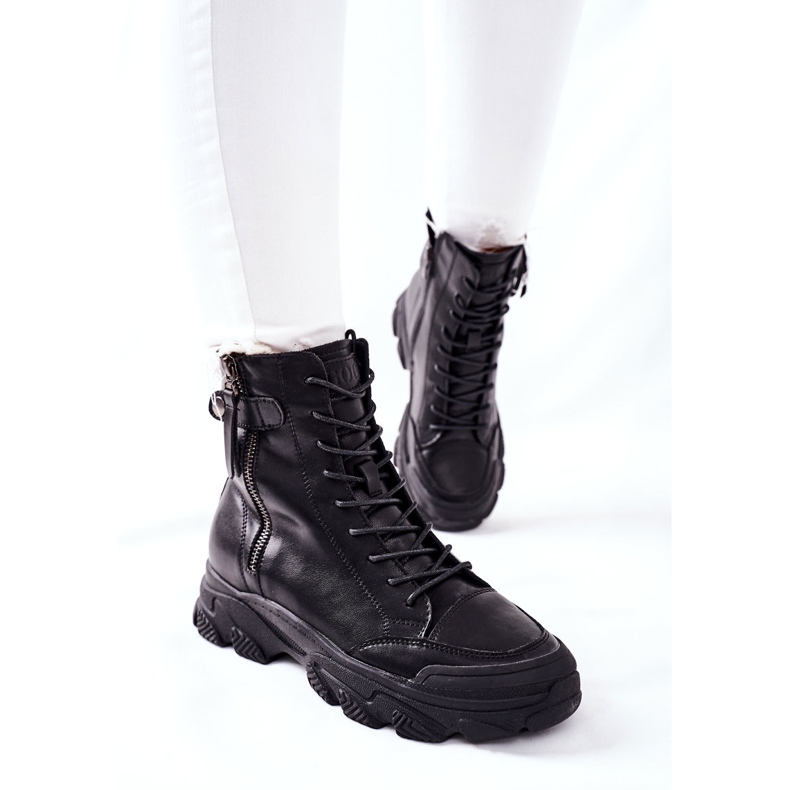 Botas de couro feminino GOE II2N4031 pretas preto 2