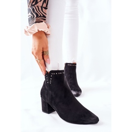 Vinceza Botas femininas camurça preta brinlack preto 1
