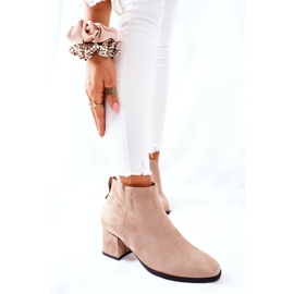 Vinceza Botas femininas de camurça bege Ardmore 1