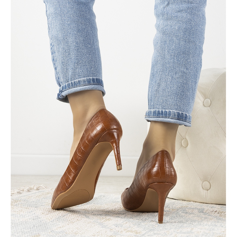 Sapatos marrons com salto agulha Byatt castanho 1 Sapatos marrons com salto agulha Byatt castanho 1