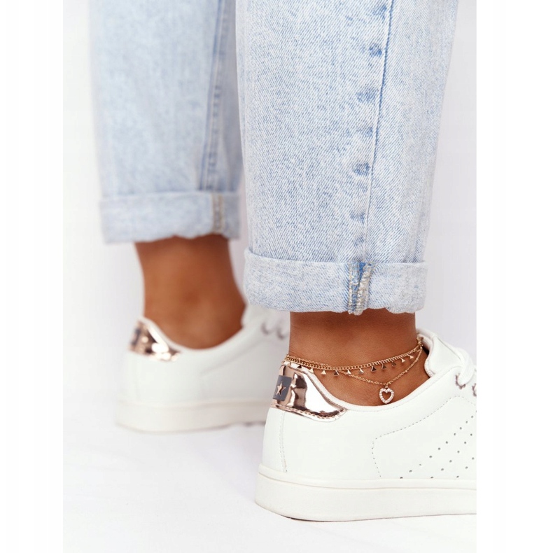 Tênis de couro feminino Big Star DD274583 White-Copper branco 3