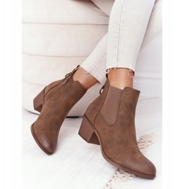 PJ1 Botas quentes femininas de salto jodhpur 20Y8014-6 castanho 3