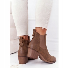 PJ1 Botas quentes femininas de salto jodhpur 20Y8014-6 castanho 4