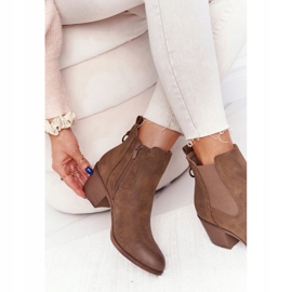 PJ1 Botas quentes femininas de salto jodhpur 20Y8014-6 castanho 5