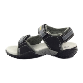 American Club Sandálias de velcro com um encaixe de couro americano 1618 ['amarelo, 'cinza', 'preto'] cinza 2